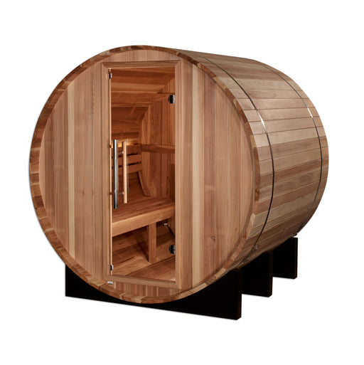 Golden Designs "St. Moritz" 2 Person Barrel Traditional Sauna - Pacific Cedar GDI-B002-01