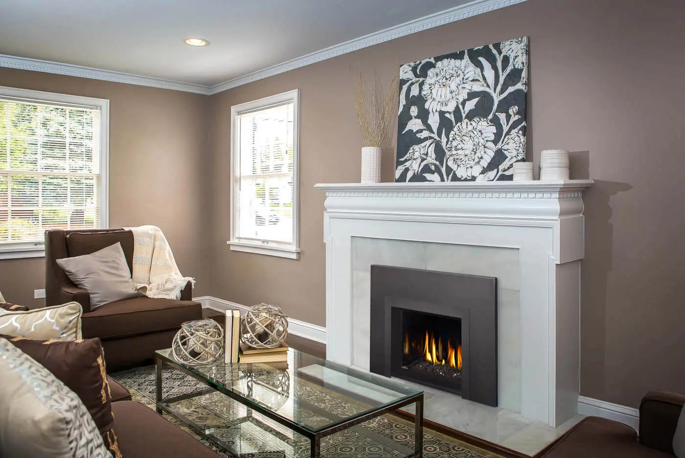 Napoleon Oakville 3 Glass Direct Vent Natural Gas Fireplace Insert - Electronic Ignition NPL-GDIG3N-1