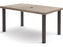 Homecrest Stonegate Aluminum 62''W x 42''D Rectangular Counter Table with Umbrella Hole
