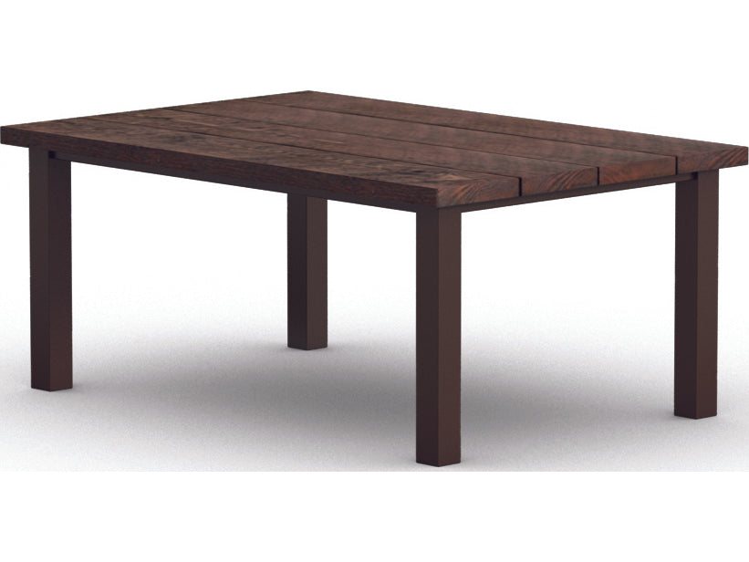 Homecrest Timber Aluminum 62''W x 42''D Rectangular Dining Table
