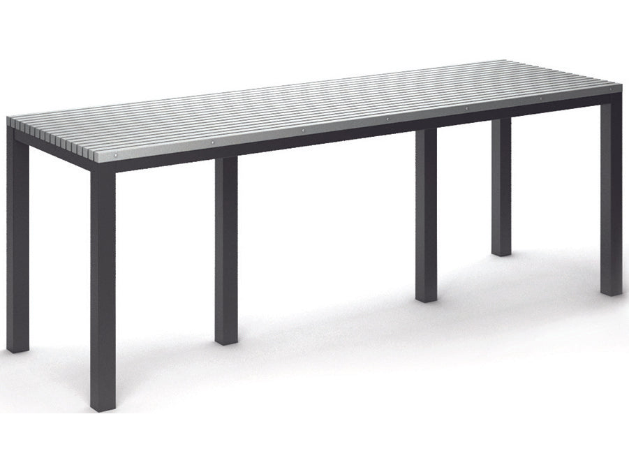 Homecrest Eden Aluminum 110''W x 35''D Rectangular Bar Table