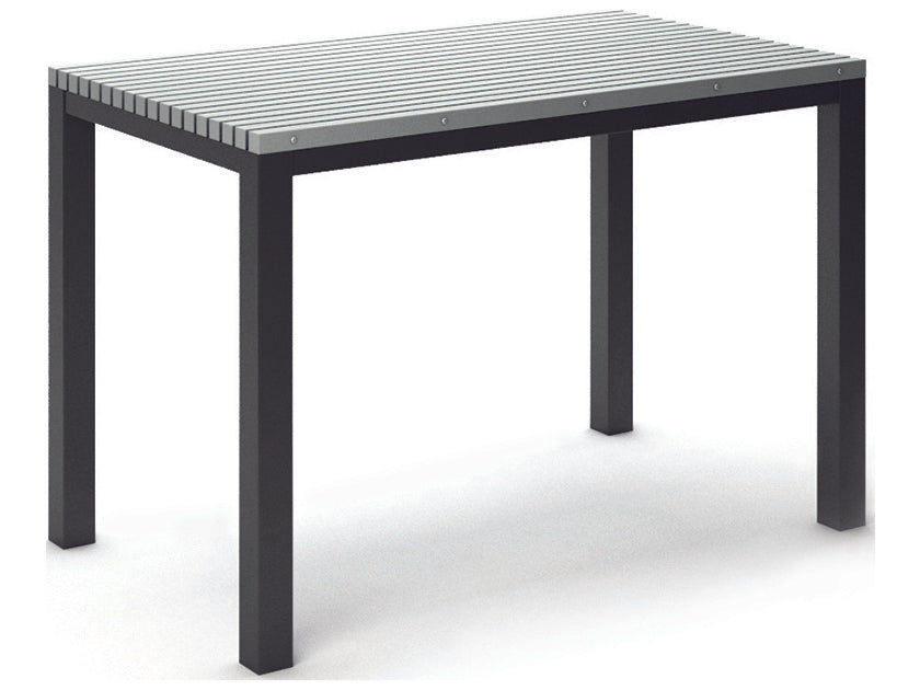 Homecrest Eden Aluminum 60''W x 35''D Rectangular Bar Table