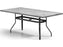 Homecrest Concrete Aluminum 84''W x 42''D Rectangular Counter Table with Umbrella Hole