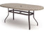Homecrest Shadow Rock Aluminum 84''W x 44''D Oval Counter Table with Umbrella Hole