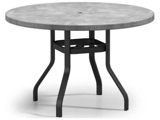 Homecrest Concrete Aluminum 54'' Round Counter Table with Umbrella Hole