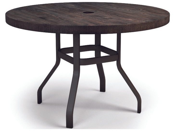 Homecrest Timber Aluminum 54'' Round Counter Table with Umbrella Hole