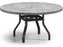 Homecrest Concrete Aluminum 54'' Round Dining Table with Umbrella Hole