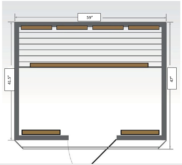 Sunray 3 Person Outdoor Sauna w/Ceramic Heater - HL300D3 Grandby 72" x 47" x 83" | 2100 watts, 8 ceramic heaters, ETL/CSA
