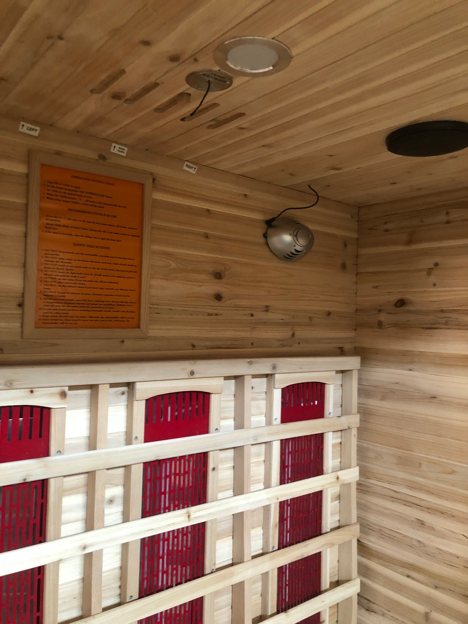 Sunray 3 Person Outdoor Sauna w/Ceramic Heater - HL300D3 Grandby 72" x 47" x 83" | 2100 watts, 8 ceramic heaters, ETL/CSA