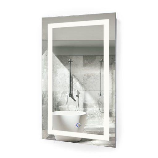 Krugg Icon Icon 18″ x 30″ LED Bathroom Mirror w/ Dimmer & Defogger | Lighted Vanity Mirror
