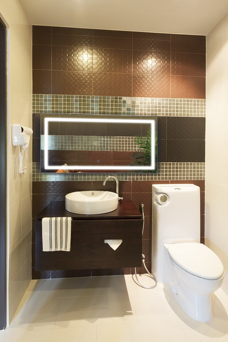 Krugg Icon 48″ X 24″ LED Bathroom Mirror w/ Dimmer & Defogger | Lighted Vanity Mirror