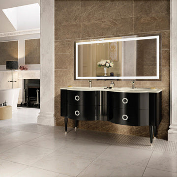 Krugg Icon 60″ X 30″ LED Bathroom Mirror w/ Dimmer & Defogger | Large Lighted Vanity Mirror