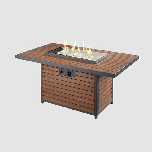 Outdoor Greatroom Kenwood Rectangular Gas Fire Pit Table - Chat or Dining Height KW-1224-19-K