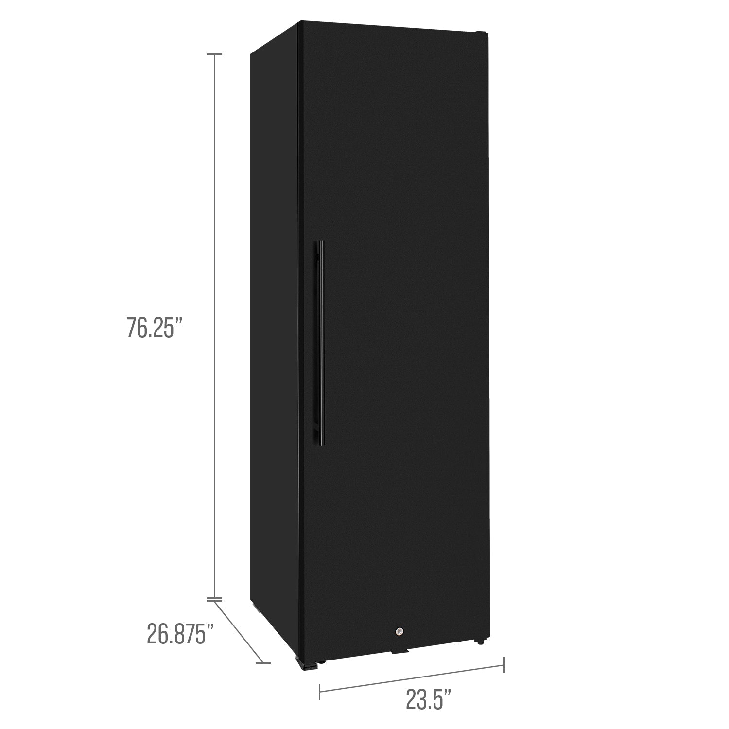 Allavino 76.5" Tall Single Zone Wine Vault with Solid Black Right Hinge Door  AO KWR-8185-1SDR