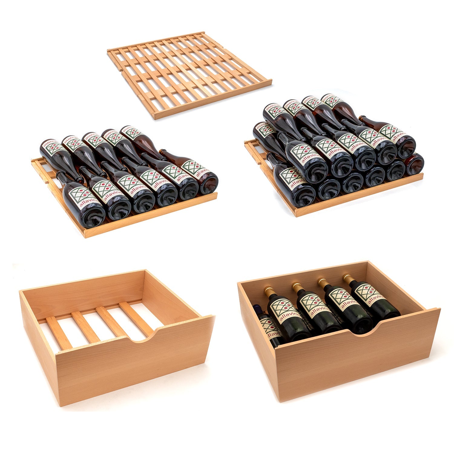 Allavino 76.5" Tall Single Zone Wine Vault with Solid Black Left Hinge Door  AO KWR-8185-1SDL