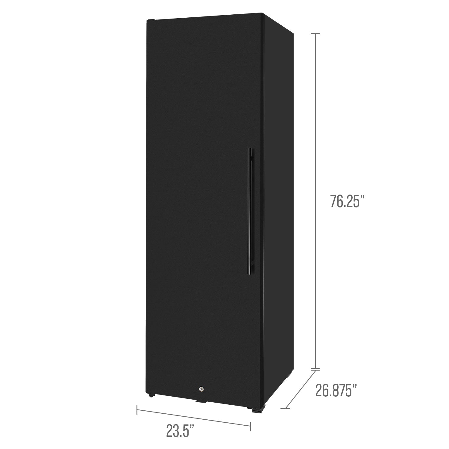 Allavino 76.5" Tall Single Zone Wine Vault with Solid Black Left Hinge Door  AO KWR-8185-1SDL