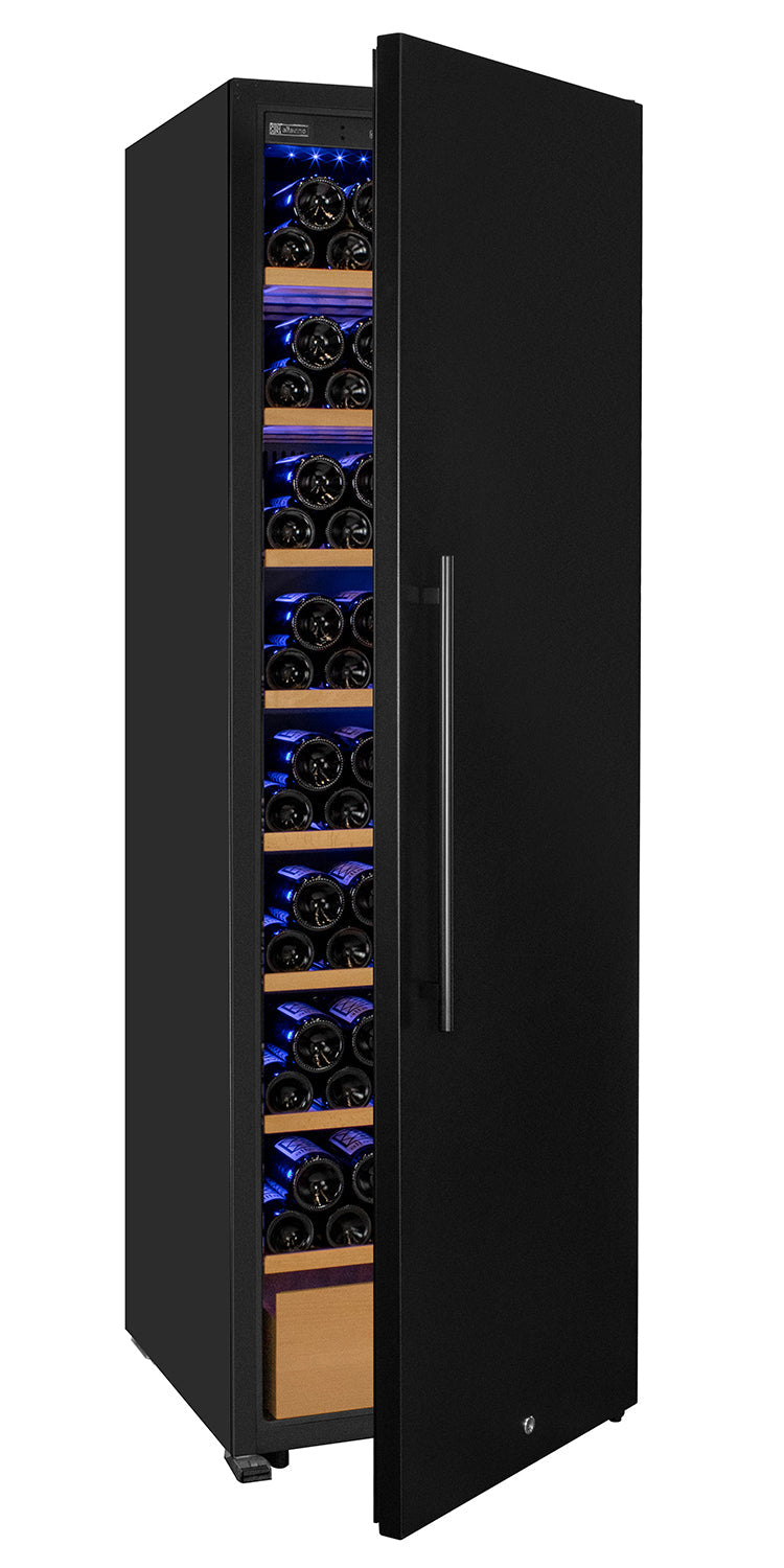 Allavino 76.5" Tall Single Zone Wine Vault with Solid Black Right Hinge Door  AO KWR-8185-1SDR