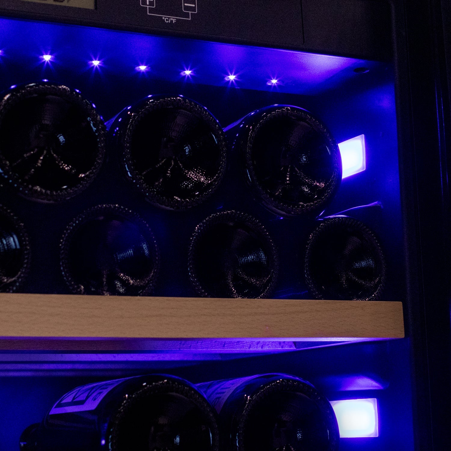 Allavino 76.5" Tall Single Zone Wine Vault with Solid Black Right Hinge Door  AO KWR-8185-1SDR