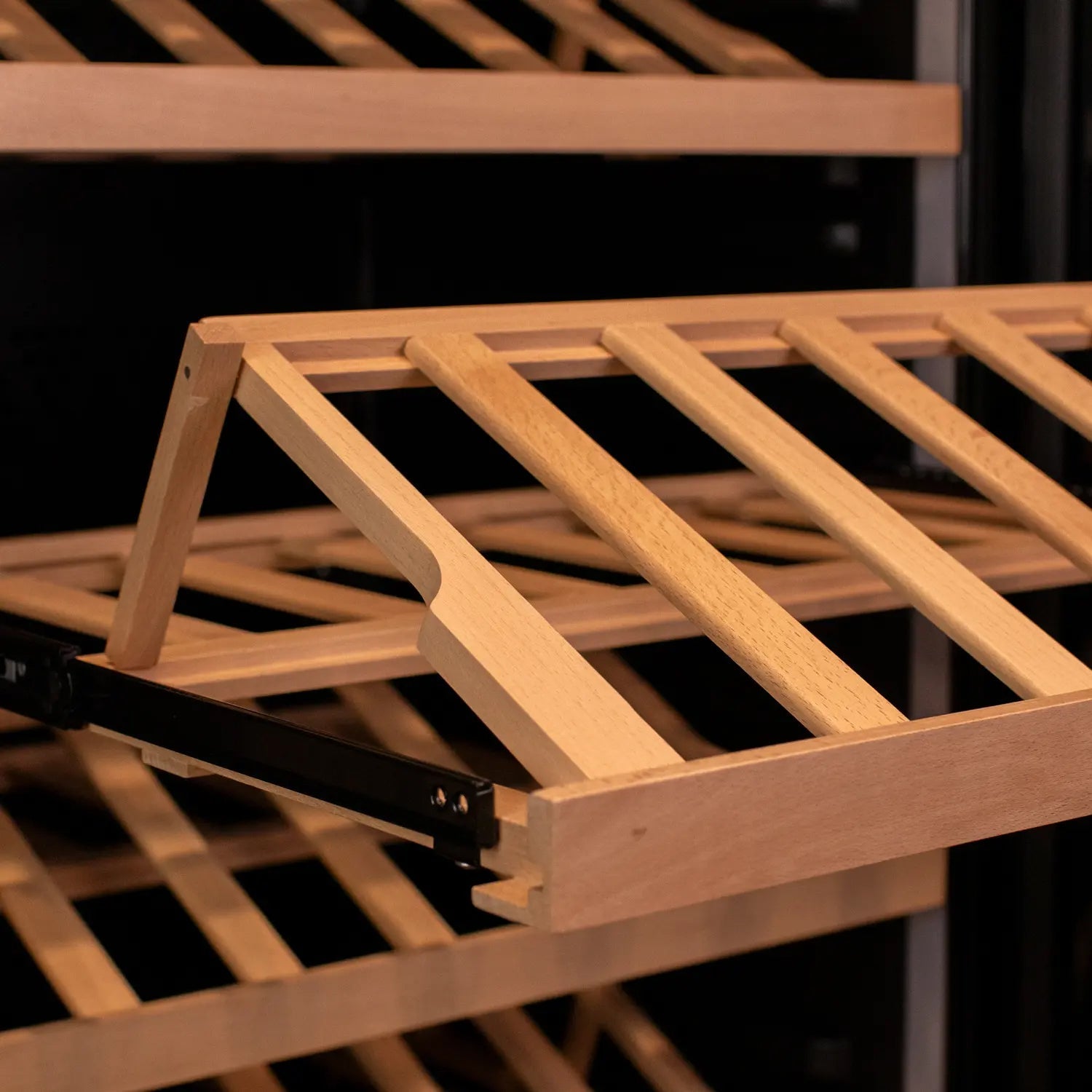 Allavino 29" Wide 248 Bottle Single Zone Black Glass Left Hinge Wine Refrigerator with Display Shelving AO KWR248S-1BGL