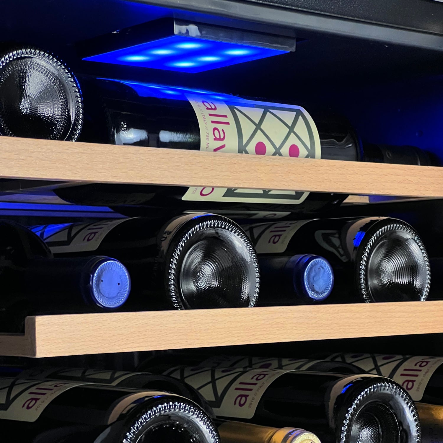 Allavino Cascina Series 28 Bottle Dual Zone Freestanding Wine Cooler Refrigerator with Stainless Steel Door  AO KWR28D-2SR