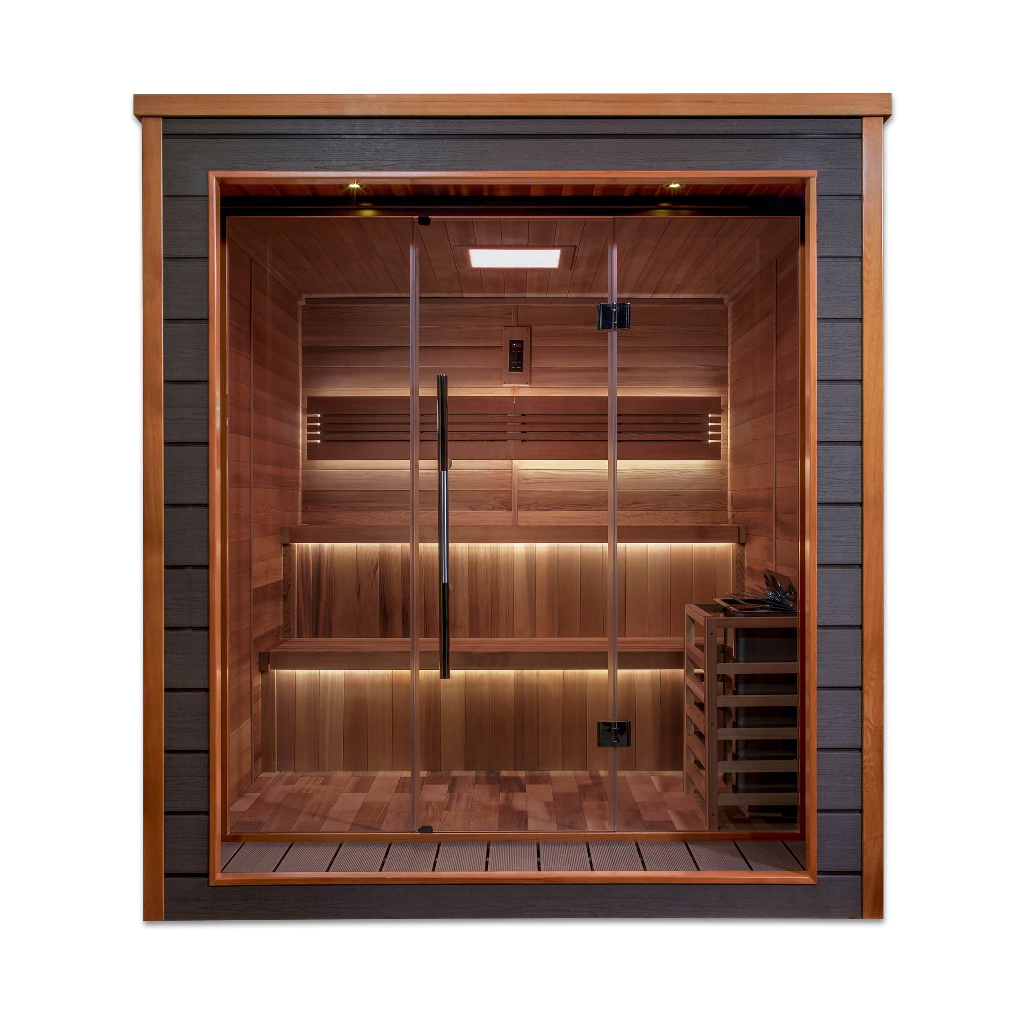 Golden Designs Bergen 6 Person Outdoor-Indoor Traditional Steam Sauna | GDI-8206-01