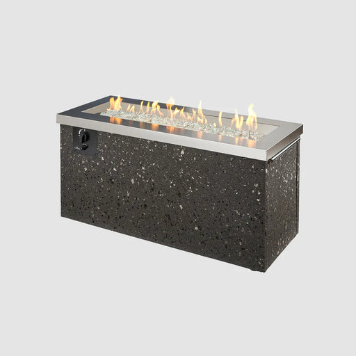 Outdoor Greatroom Grey Key Largo Linear 48-Inch Gas Fire Pit Table KL-1242-SS