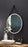 Ancerre Designs Sangle Round Led Mirror Black Framed Lighted Bathroom Vanity Mirror And Vegan Leather Strap