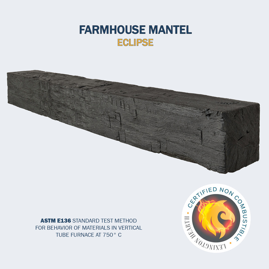 Lexington Hearth Farmhouse Barn Non-Combustible Fireplace Mantel - Multiple Colors Available