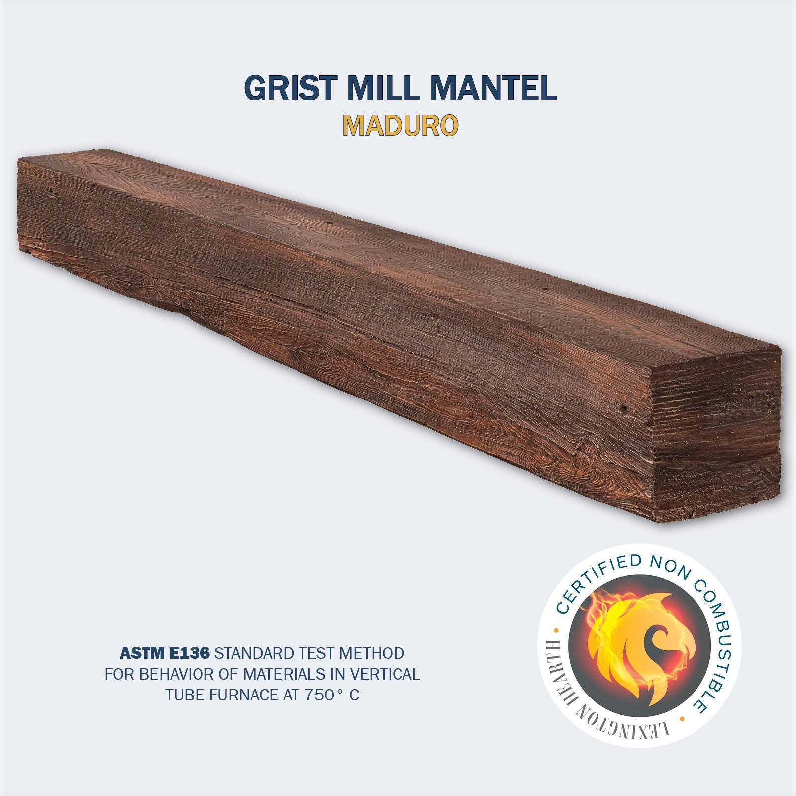 Lexington Hearth Grist Mill Non-Combustible Fireplace Mantel - Multiple Colors Available