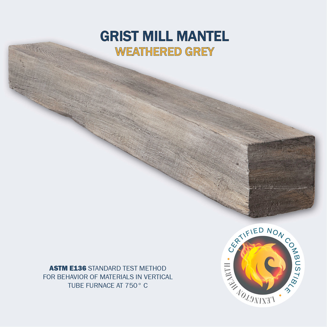 Lexington Hearth Grist Mill Non-Combustible Fireplace Mantel - Multiple Colors Available