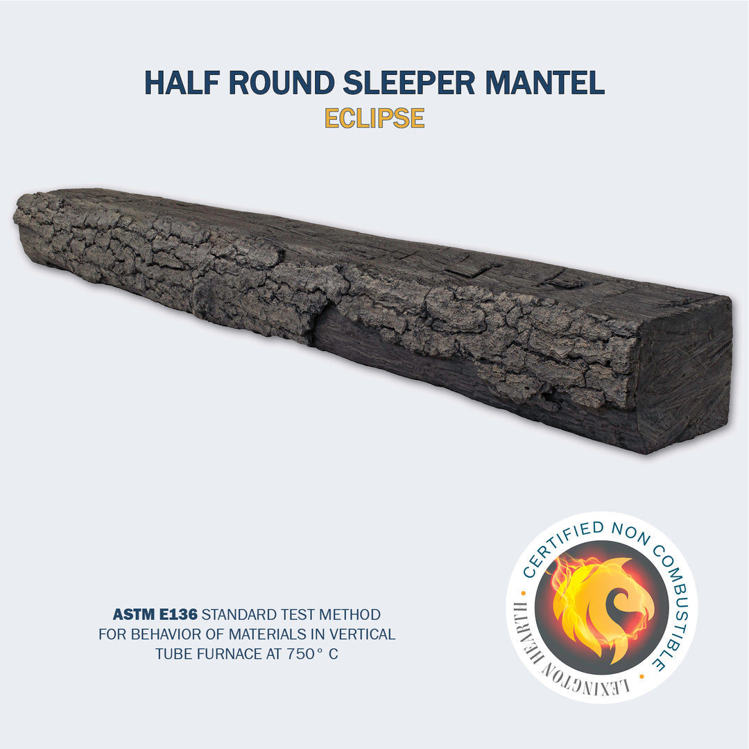 Lexington Hearth Half Round Sleeper Non-Combustible Fireplace Mantel - Multiple Colors Available