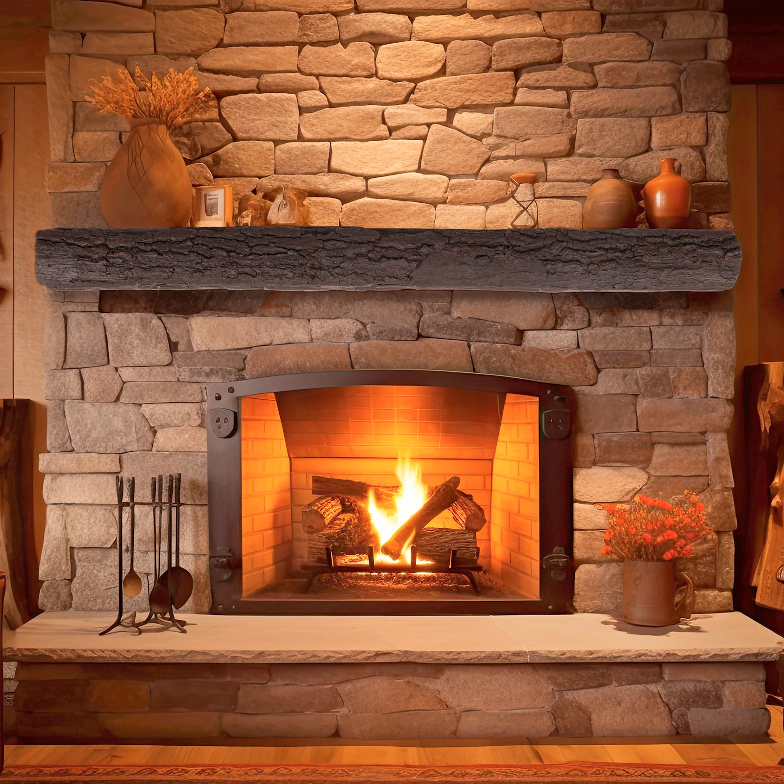 Lexington Hearth Half Round Sleeper Non-Combustible Fireplace Mantel - Multiple Colors Available