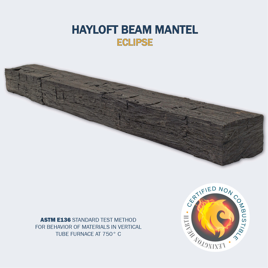 Lexington Hearth Hayloft Beam Non-Combustible Fireplace Mantel - Multiple Colors Available