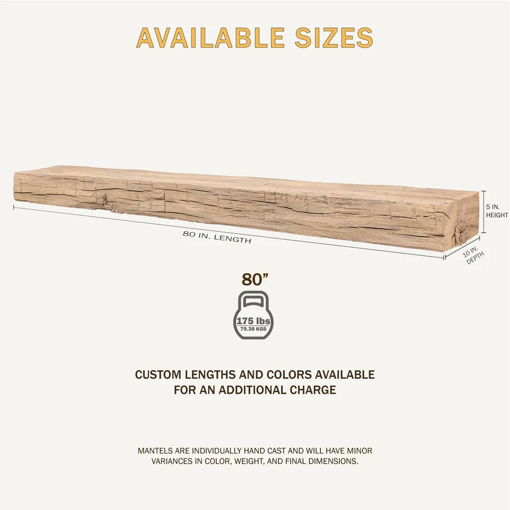 Lexington Hearth Smokehouse Non-Combustible Fireplace Mantel - Multiple Colors Available