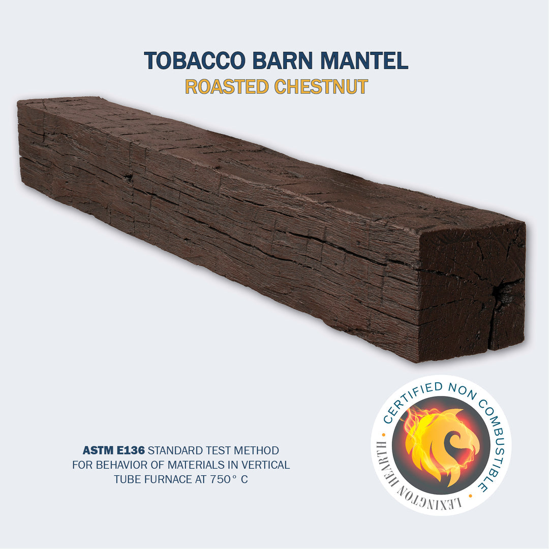 Lexington Hearth Tobacco Barn Non-Combustible Fireplace Mantel - Multiple Colors Available