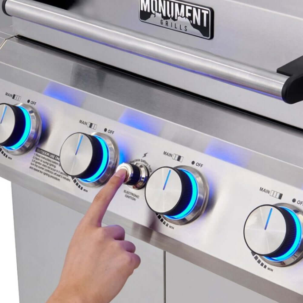 Monument Grills Mesa 400M Stainless Gas Grill 4 Burners Liquid Propane Gas