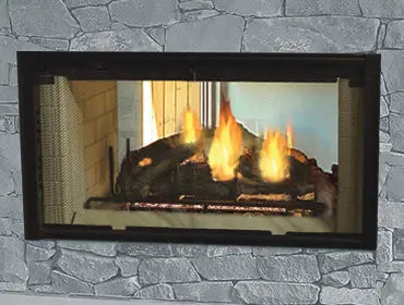 Majestic Designer 42" See Through Radiant Wood Burning Fireplace  DSR42