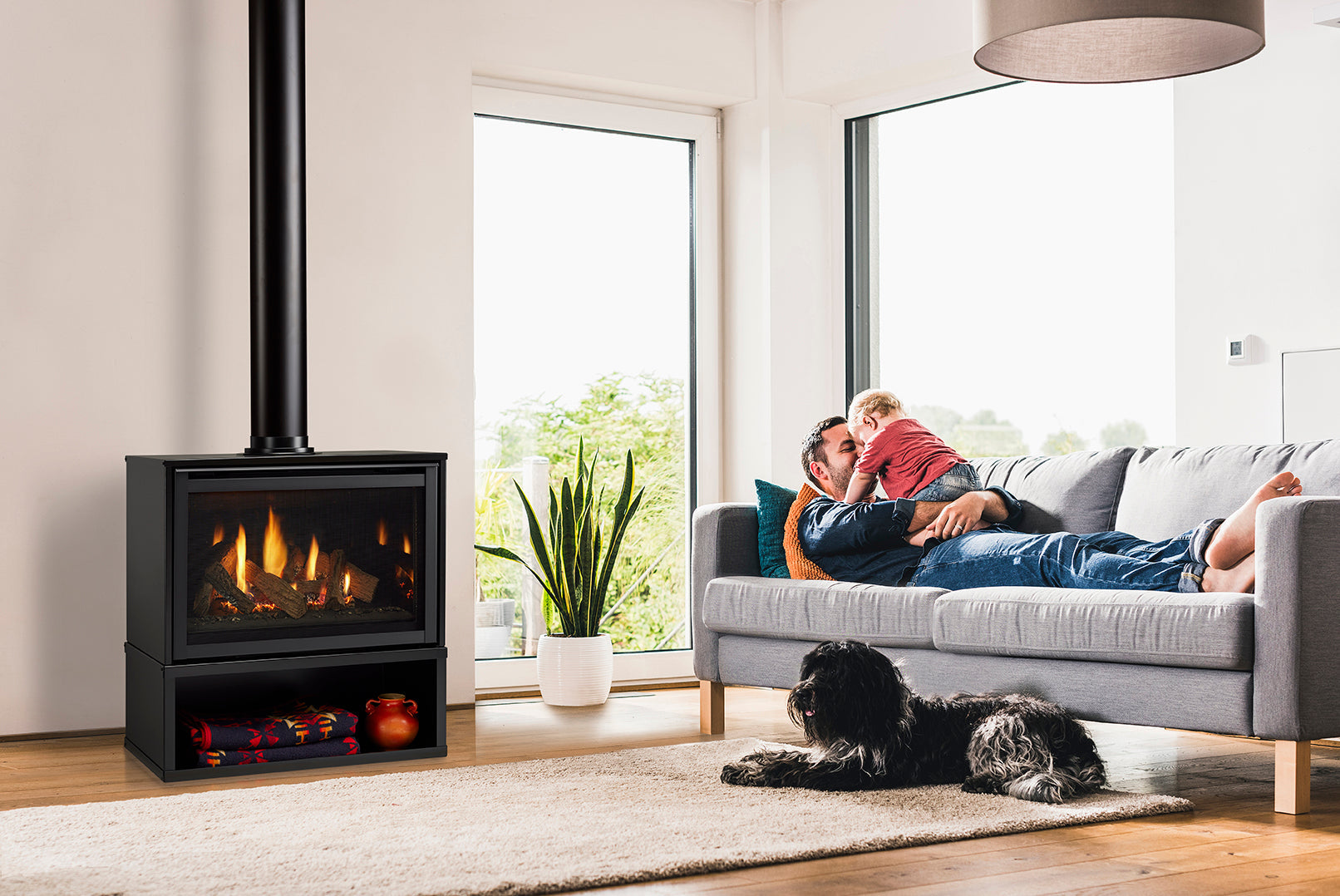 Majestic Ruby Freestanding Direct Vent Gas Fireplace RUBY30IN
