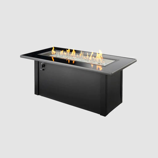 Outdoor Greatroom Monte Carlo Linear 59-Inch Gas Fire Pit Table MCR-1242-BLK-K
