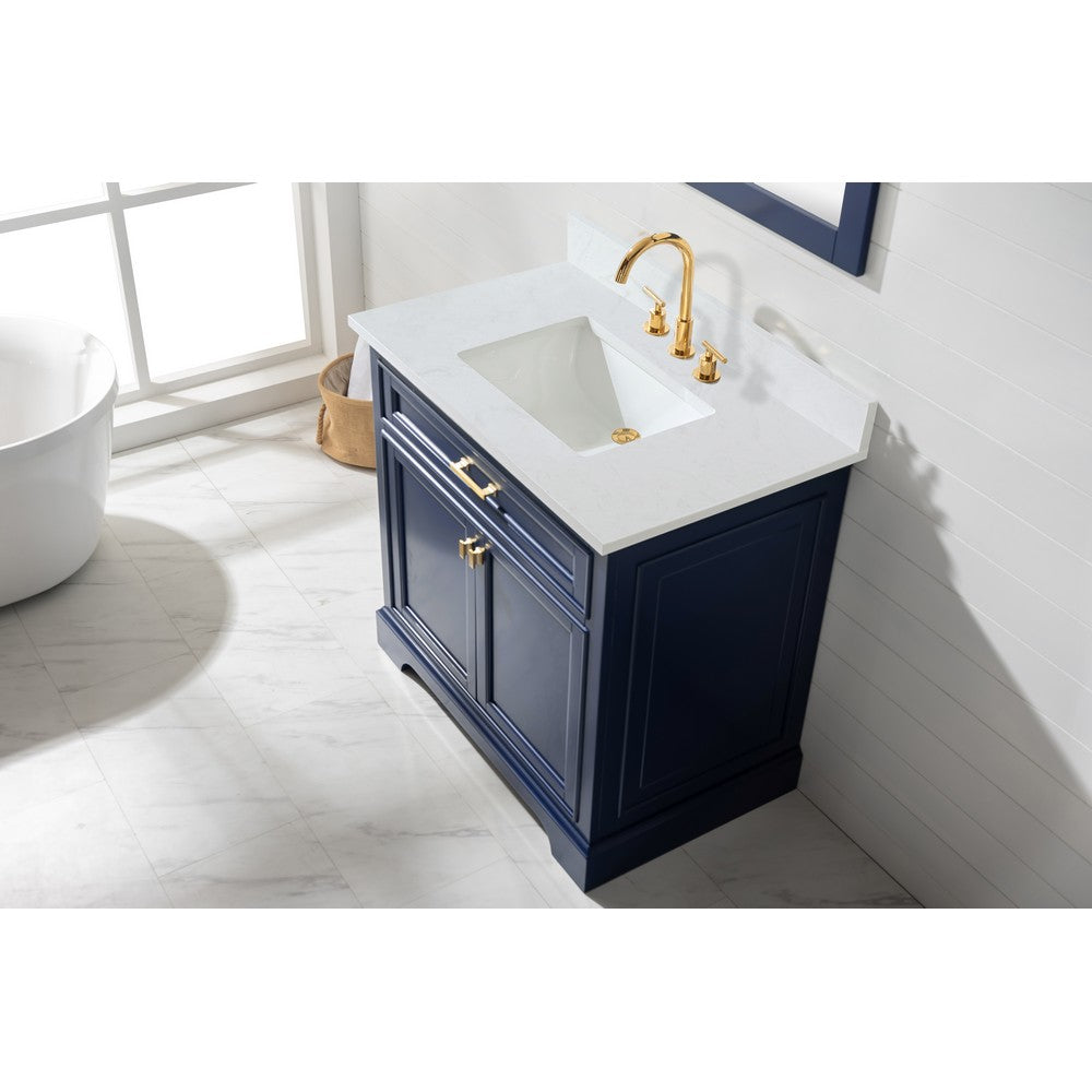 Design Element ML-36-BLU Milano 36 Inch Single Vanity