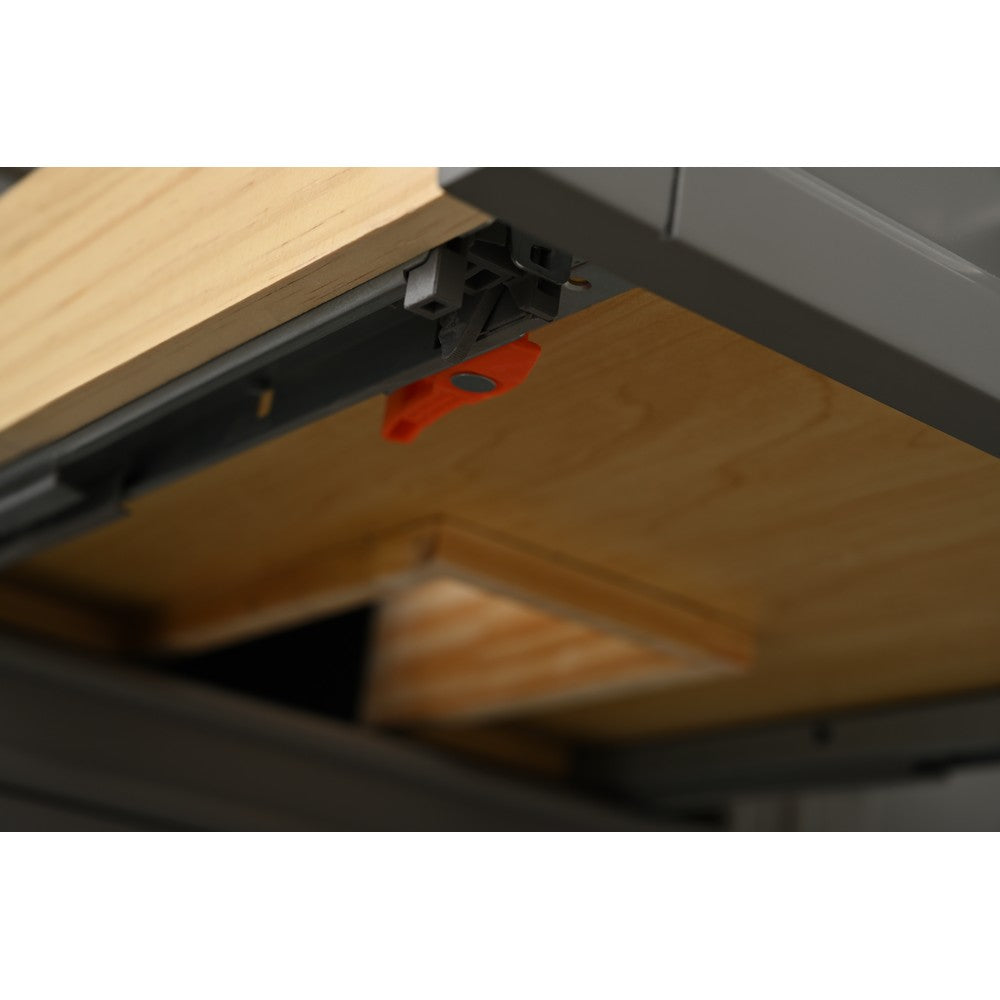 Design Element ML-48-GY Milano 48 Inch Bath Vanity in Gray with White Quartz Top