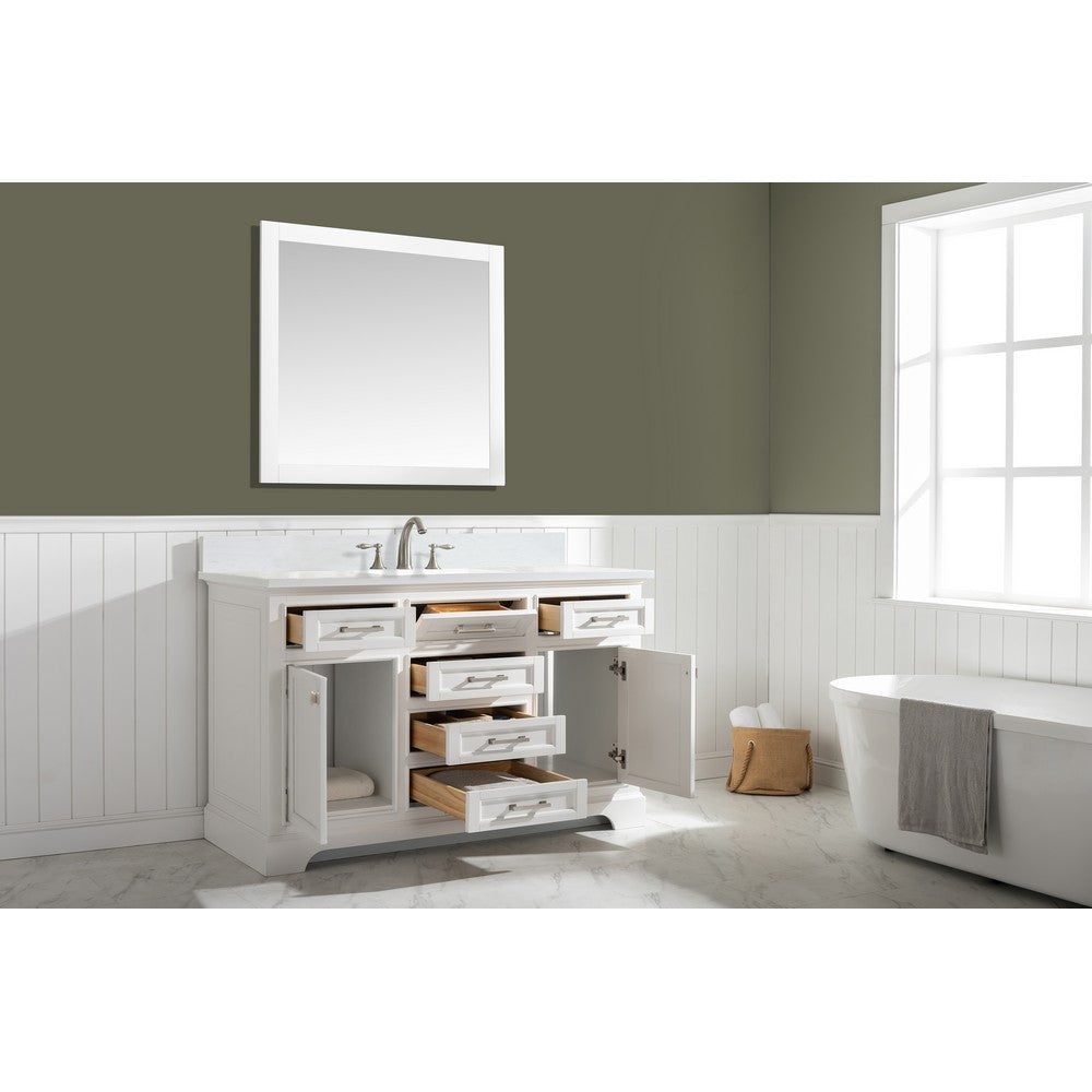 Design Element ML-54-WT Milano 54 Inch Single Vanity