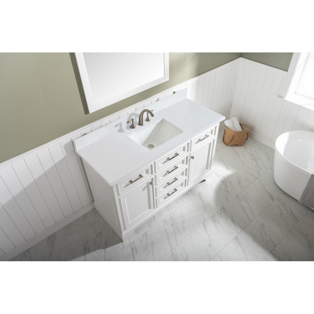 Design Element ML-54-WT Milano 54 Inch Single Vanity