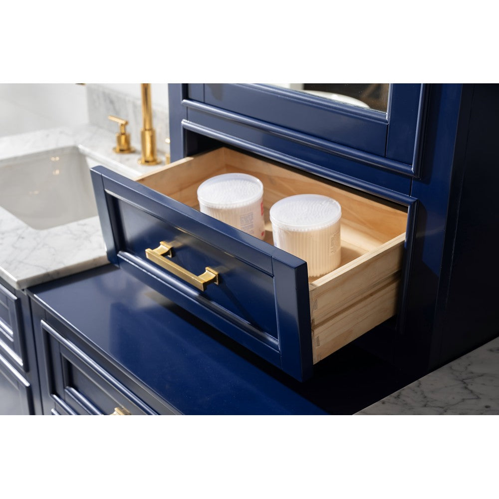Design Element ML-96MC-BLU Milano 96 Inch Double Sink Bathroom Vanity Modular Set