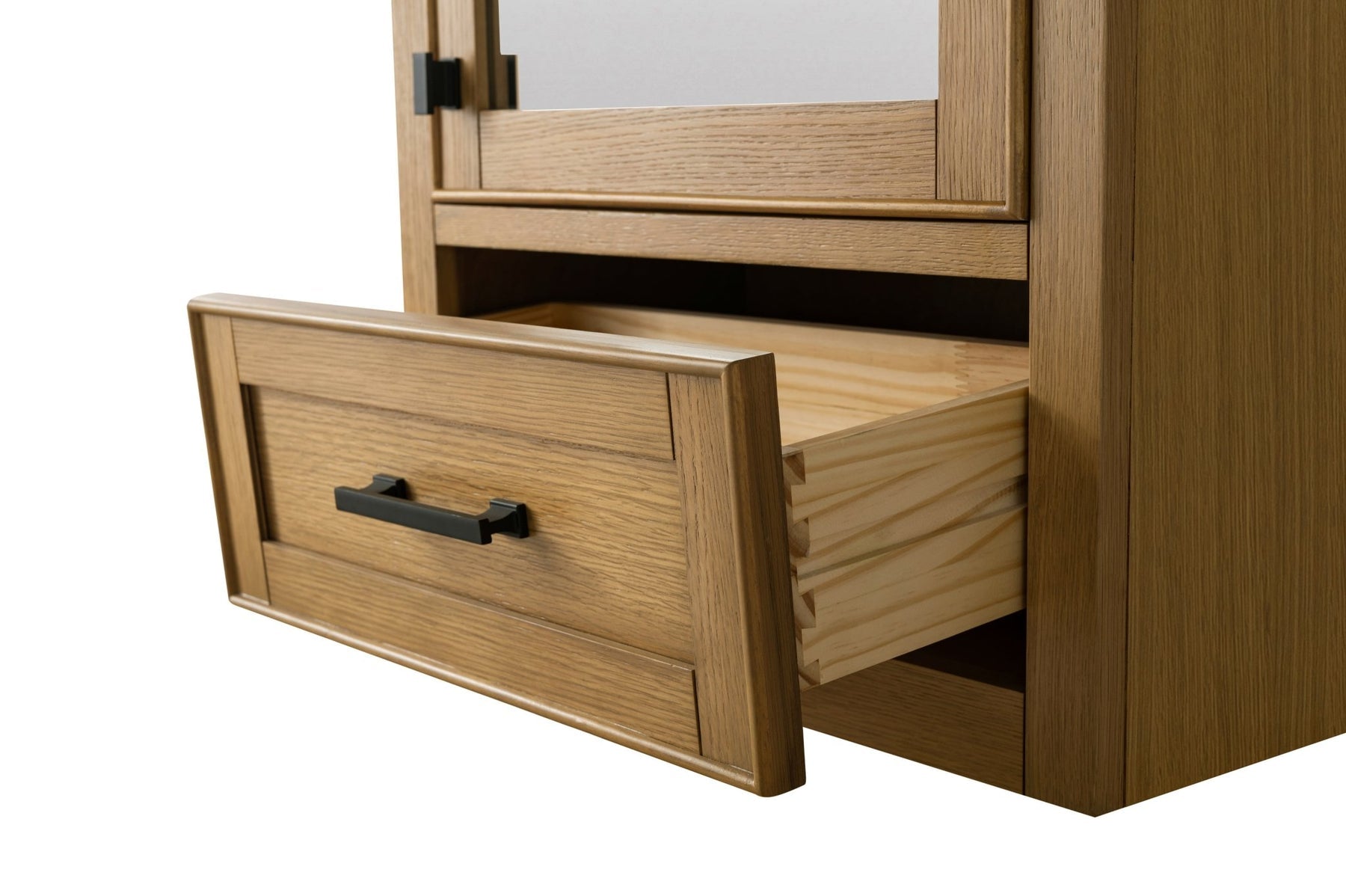 Design Element Milano 96" Modular Double Sink Vanity Set with White Quartz Top