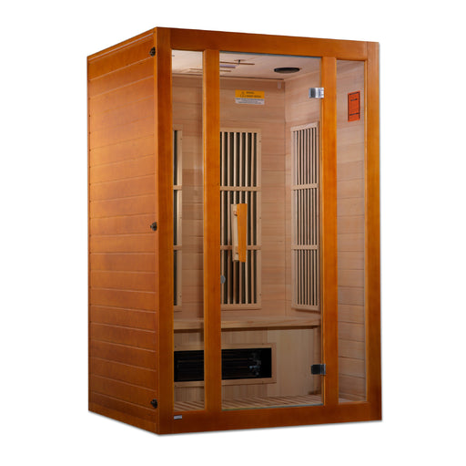Golden Designs  Maxxus "Aspen" Dual Tech 2 person Low EMF FAR Infrared Sauna Canadian Hemlock