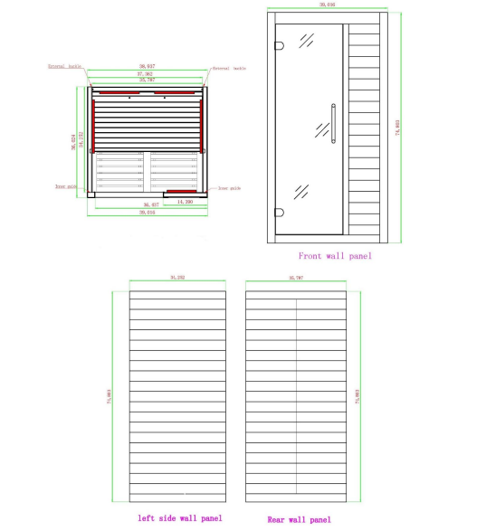 Golden Designs Maxxus S-Line 1-Person Low EMF FAR Indoor Infrared Sauna + Red Light Therapy MX-S106-01