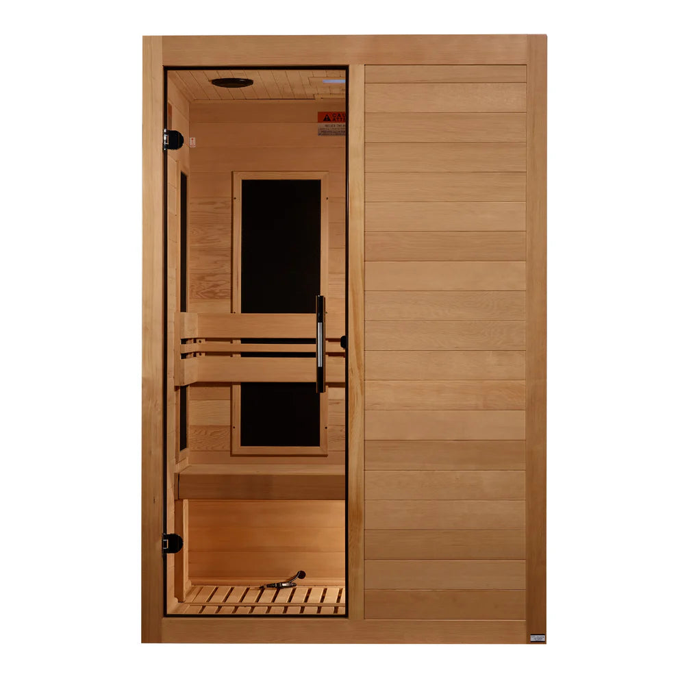 Golden Maxxus S-Line 2-Person Low EMF FAR Indoor Infrared Sauna + Red Light Therapy MX-S206-01
