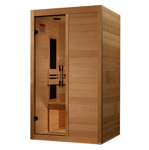 Golden Designs Maxxus S-Line 2-Person Ultra Low EMF FAR Infrared Sauna in Canadian Hemlock MX-S206-01 Elite
