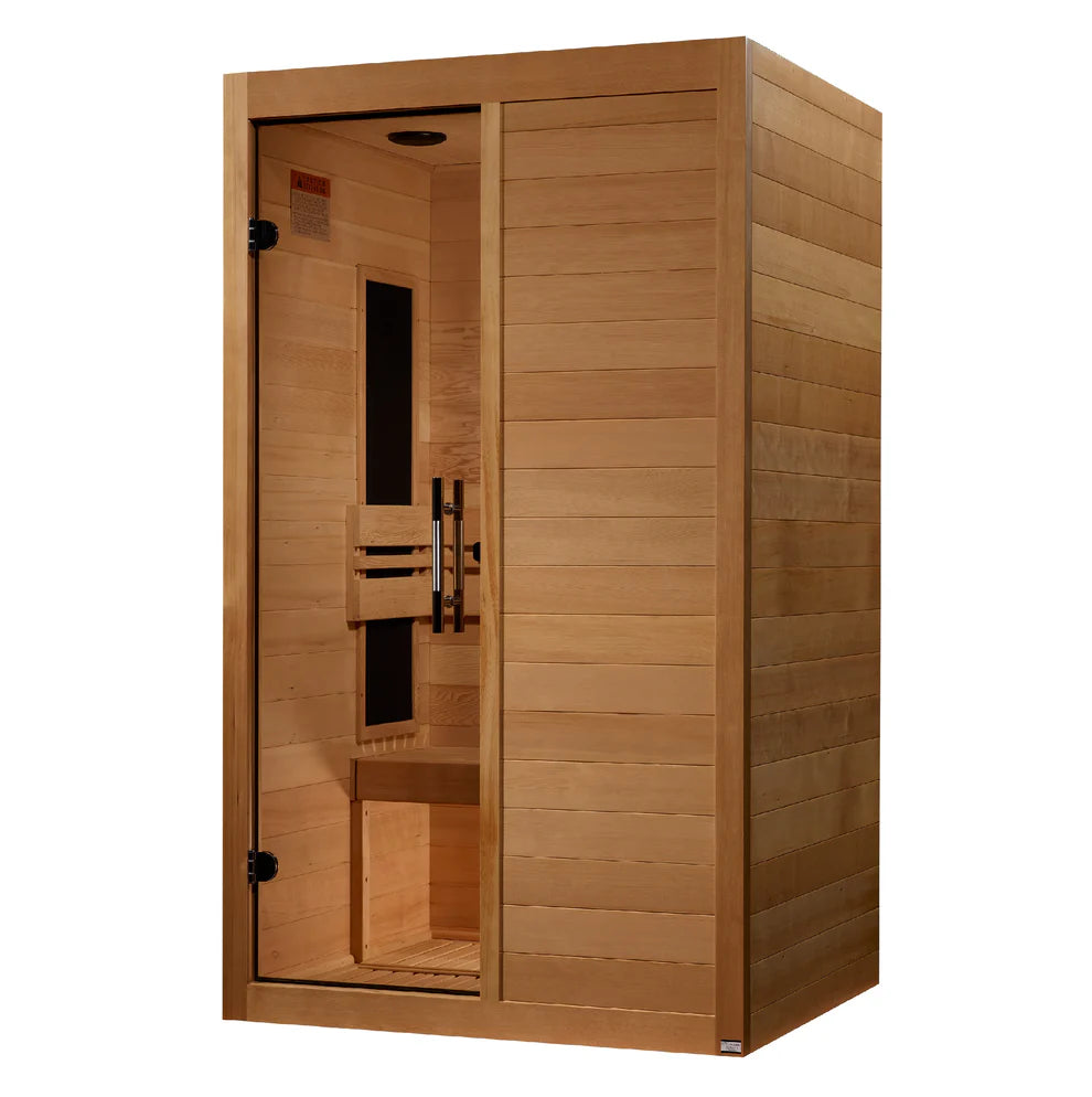 Golden Maxxus S-Line 2-Person Low EMF FAR Indoor Infrared Sauna + Red Light Therapy MX-S206-01